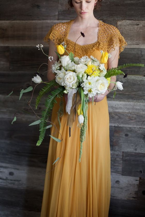 mustard yellow bridesmaid dresses 2