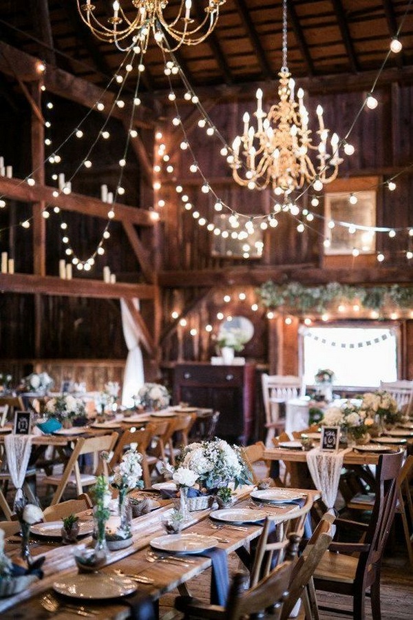 chic barn wedding reception ideas