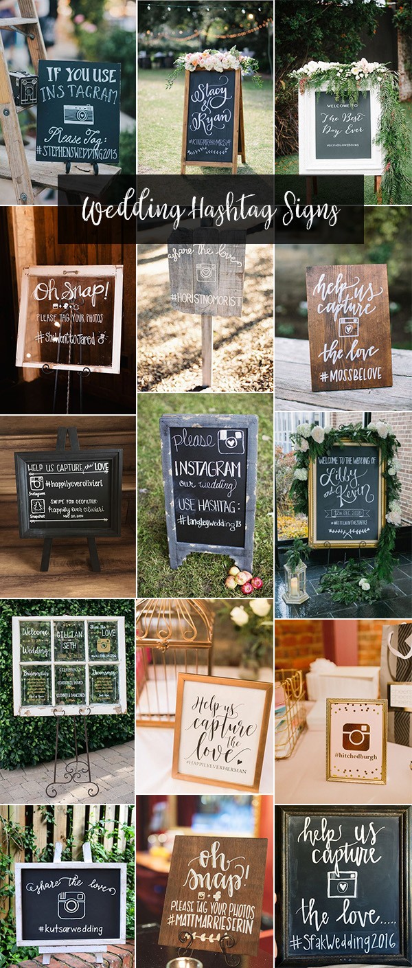 wedding Instagram hashtag sign ideas