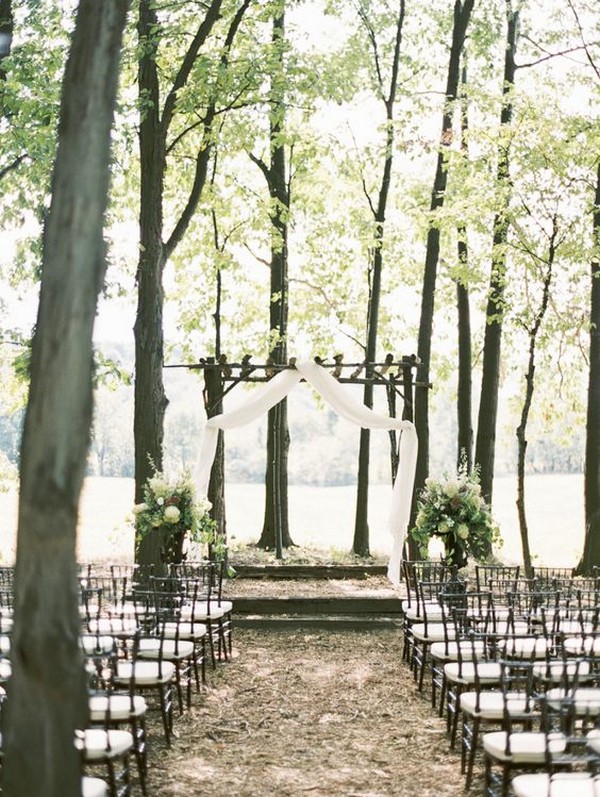 woodland outddor wedding ceremony ideas