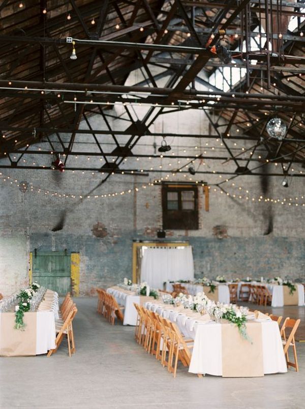 chic industrial wedding reception ideas