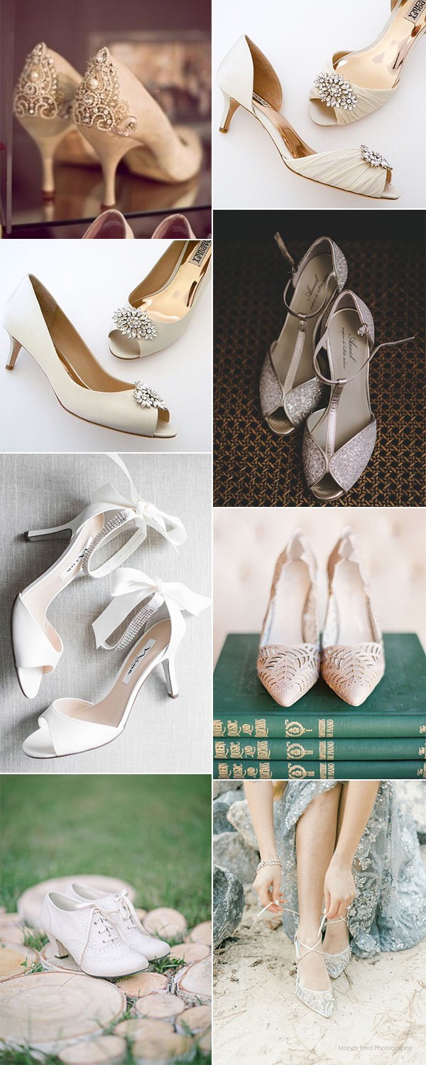 trending comfortable low heel wedding shoes