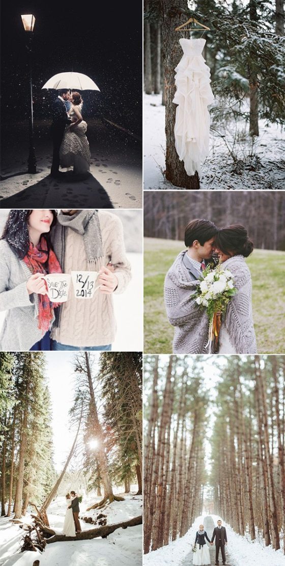 18 Breathtaking Winter Wedding Photo Ideas