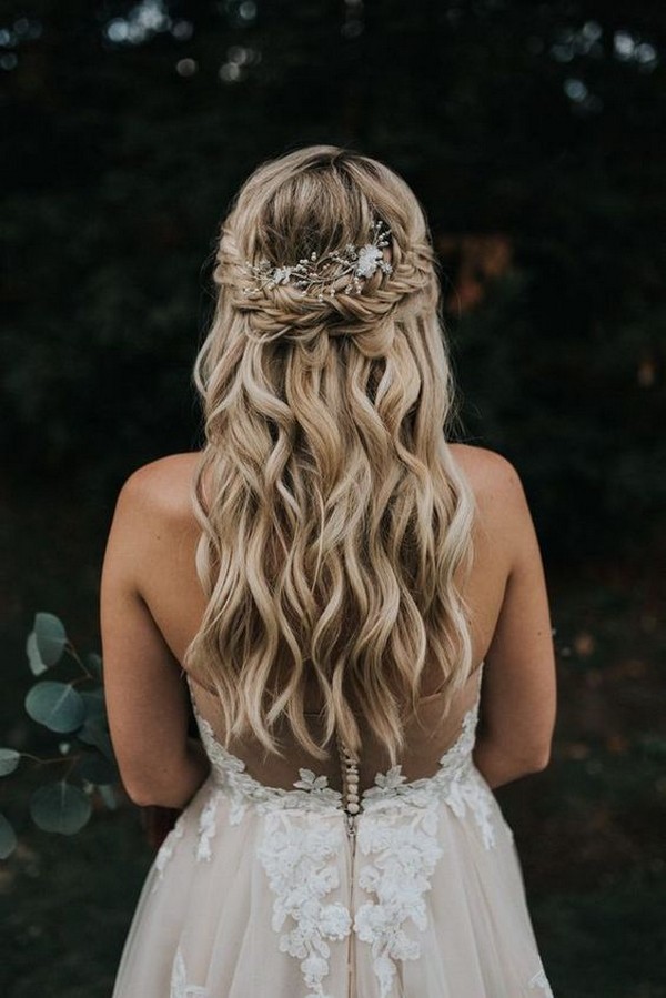 20 Brilliant Half Up Half Down Wedding Hairstyles for 2019 - Page 2 of