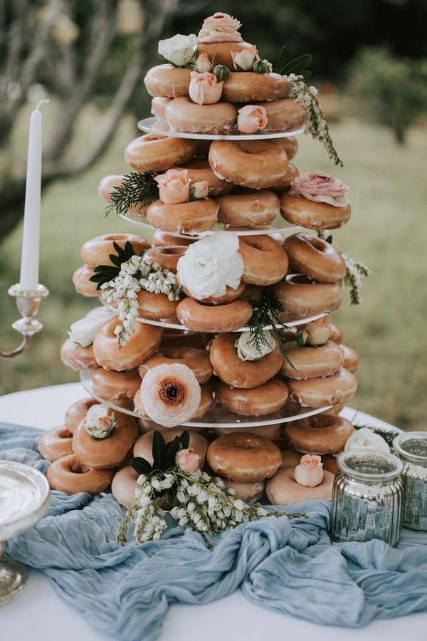 donut tower wedding cake ideas
