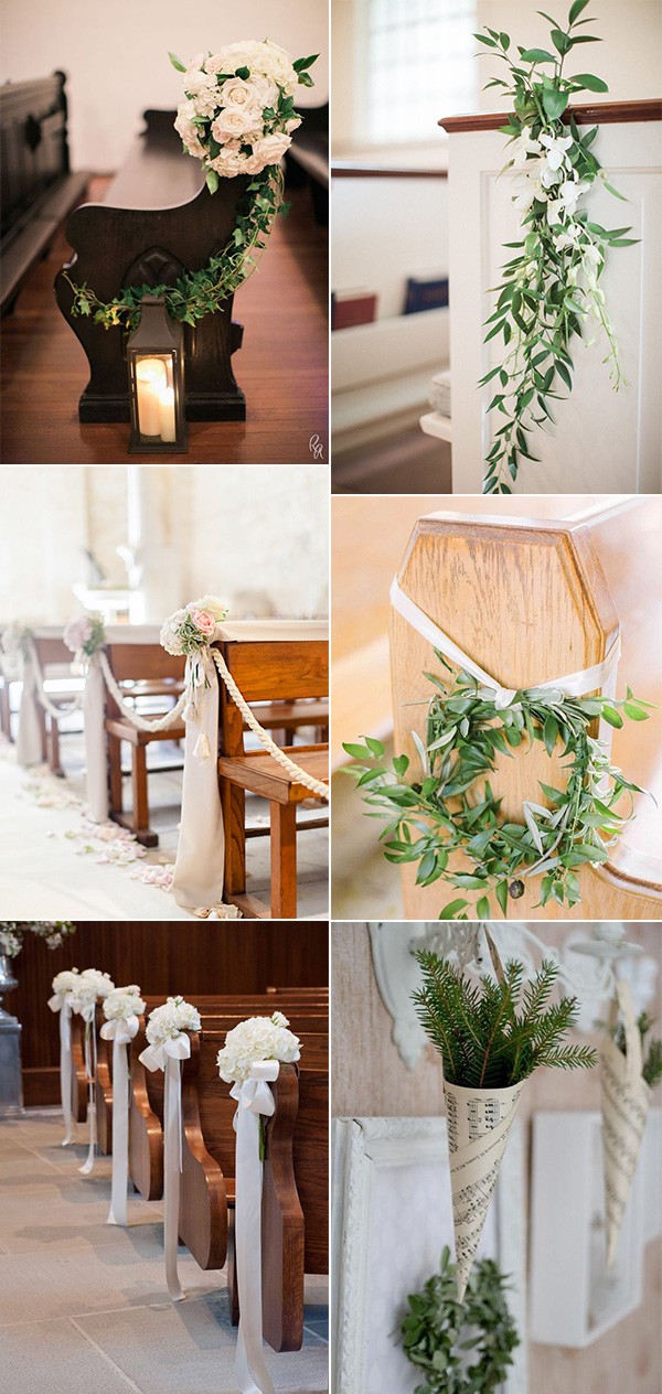 elegant church wedding aisle decoration ideas
