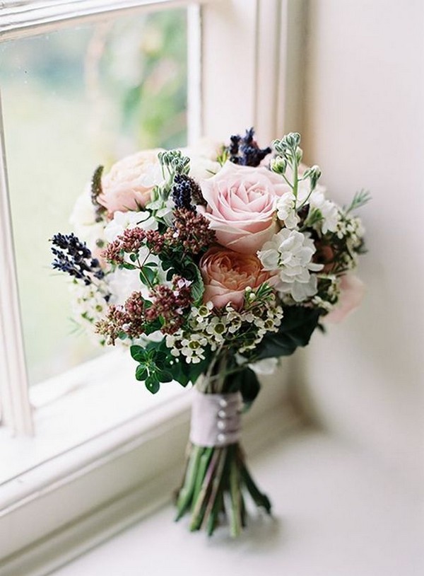 blush and lavender peony wedding bouquet