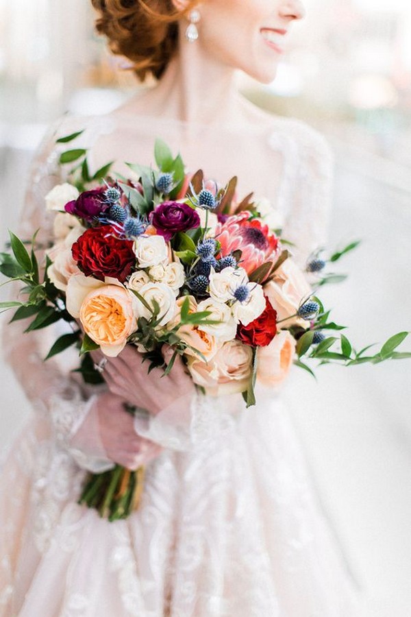 colorful summer wedding bouquet for 2019