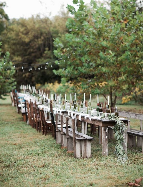 rustic outdoor wedding reception ideas