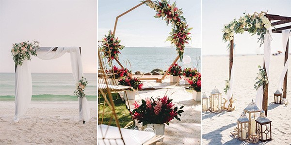 20 Stunning Beach Wedding Ceremony Ideas Backdrops Arches And