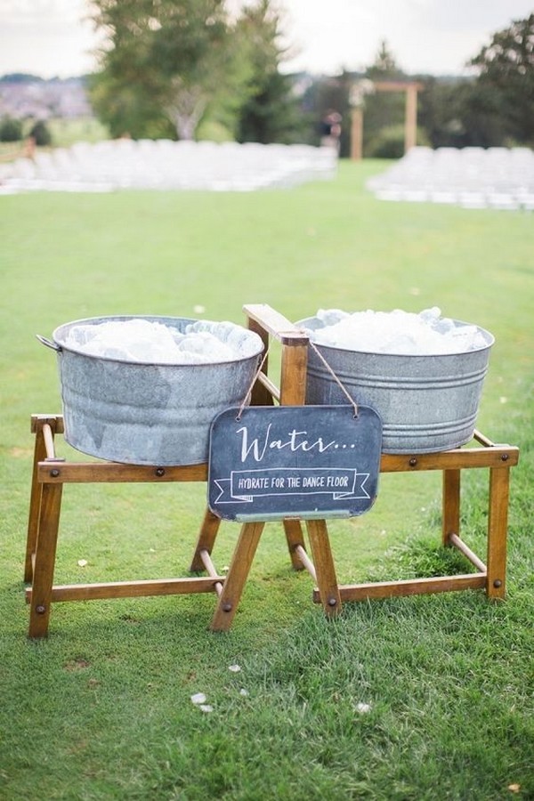 country outdoor wedding drink serving