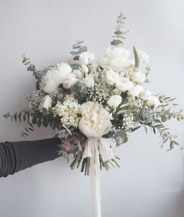neutral colors bridal bouquet ideas