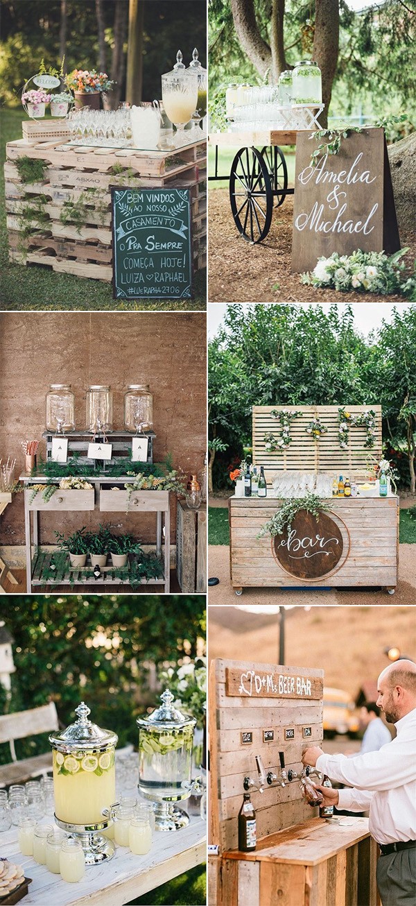 rustic vintage wedding drink station ideas for 2019