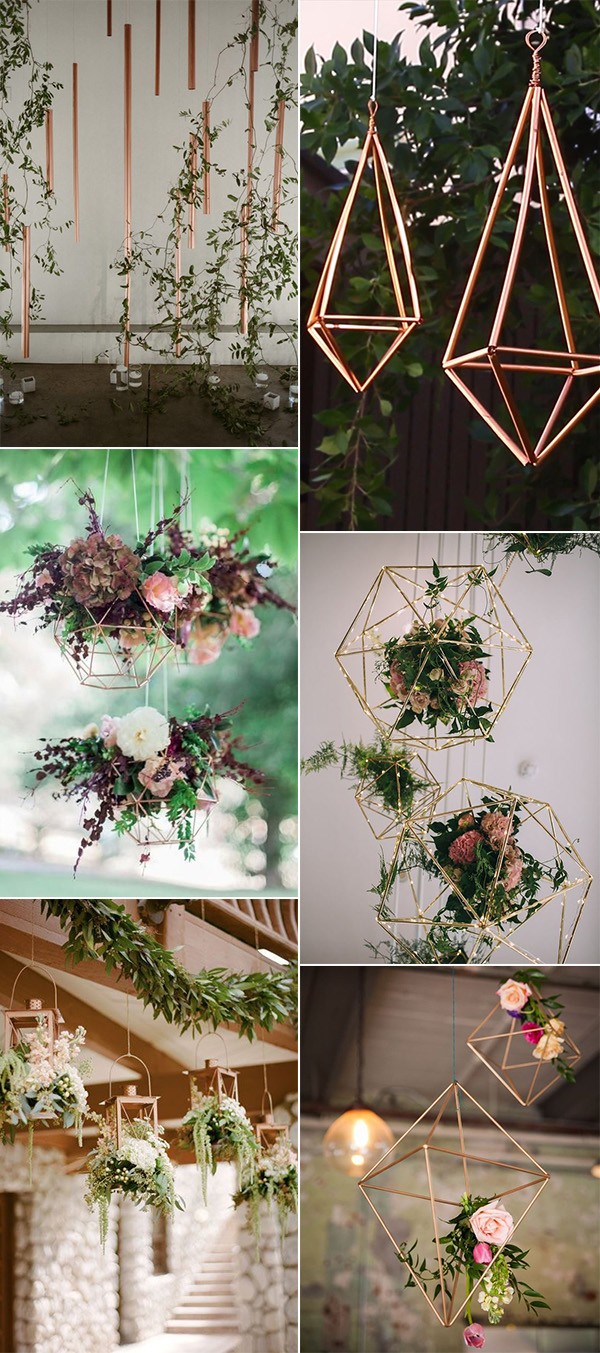 copper wedding hanging decoration ideas