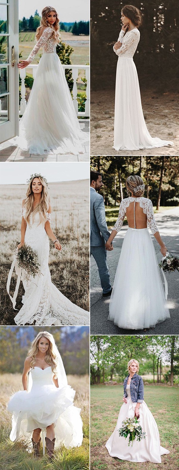 Classic and beautiful to bohemian and whimsical are just a few of the many styles of country wedding dresses.