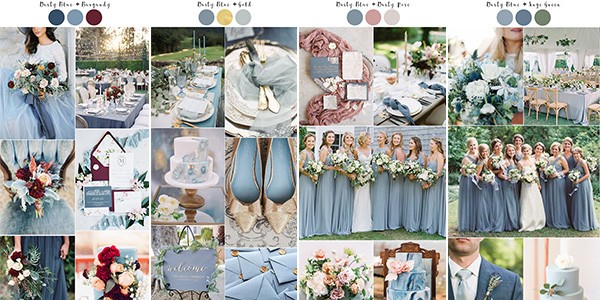 Dusty Blue Wedding Colors Palette