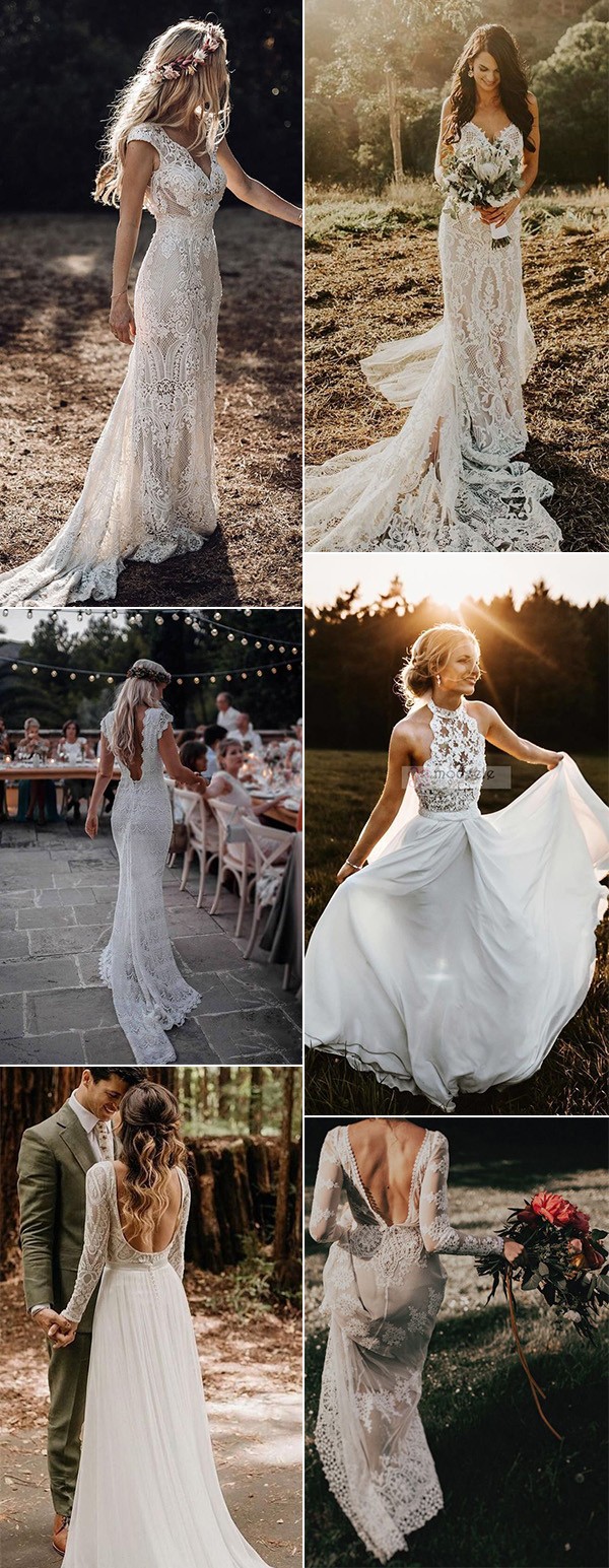 Gorgeous lace country wedding dresses capture the essence of rustic charm and timeless elegance, weaving together tradition and natural beauty in every stitch.
