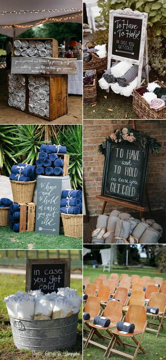 12 Ways to Send Blankets As Fall Wedding Favors