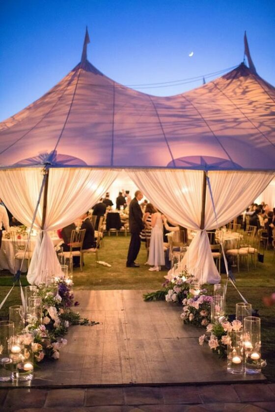 16 Gorgeous Wedding Entrance Decoration Ideas for Outdoor Tent Weddings