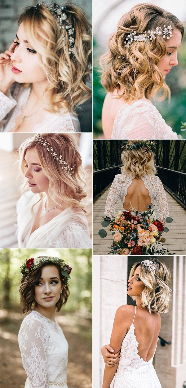 Let your locks steal the show with these mesmerizing medium-length wedding hairstyles that keep your hair down and flowing effortlessly