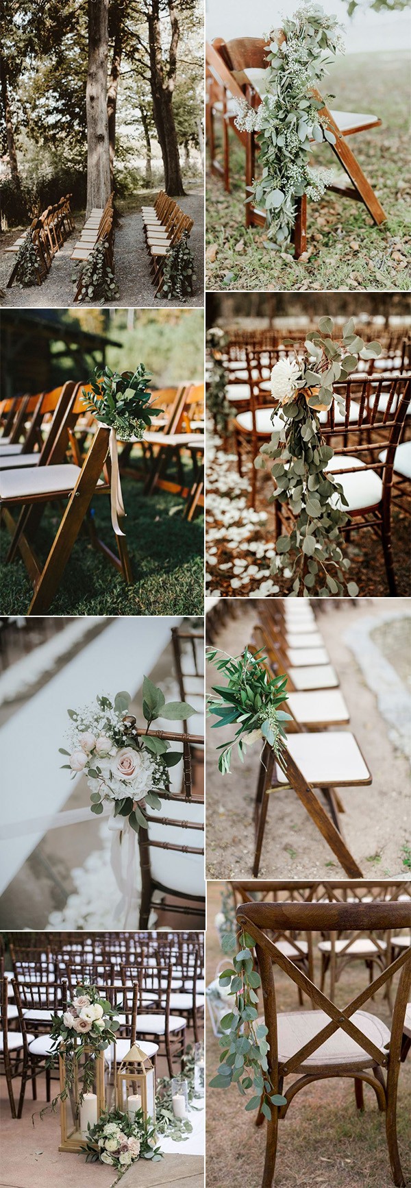 outdoor wedding aisle decoration ideas with greenery