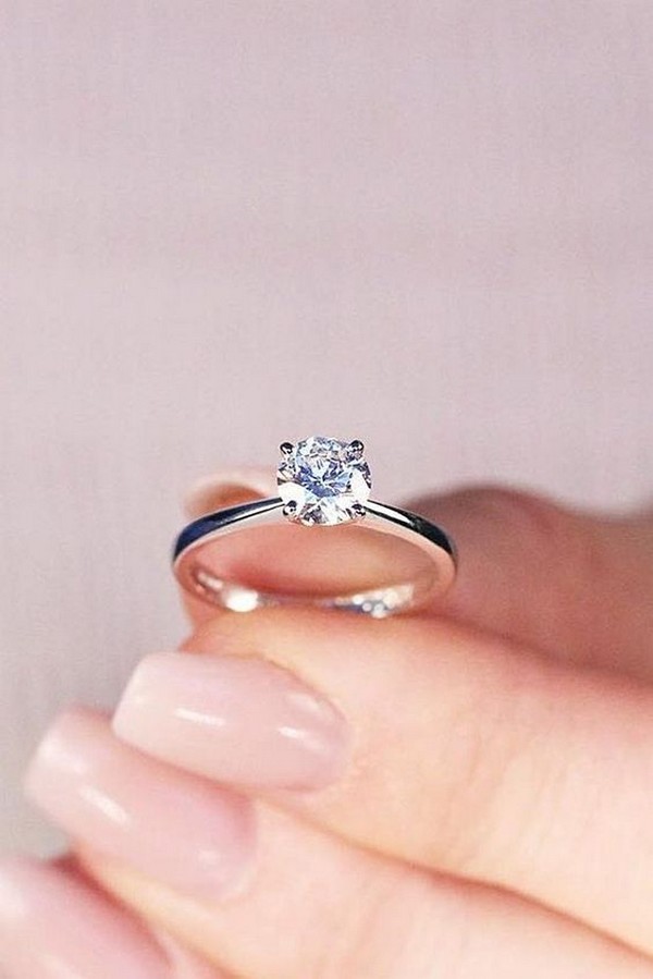 classic round diamond engagement ring