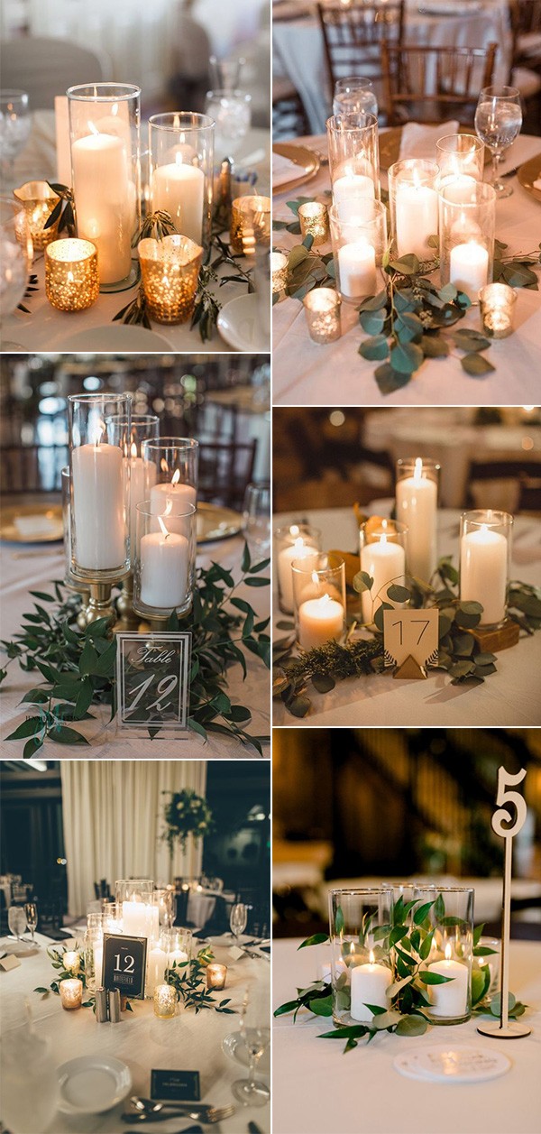 romantic wedding centerpiece ideas with candles