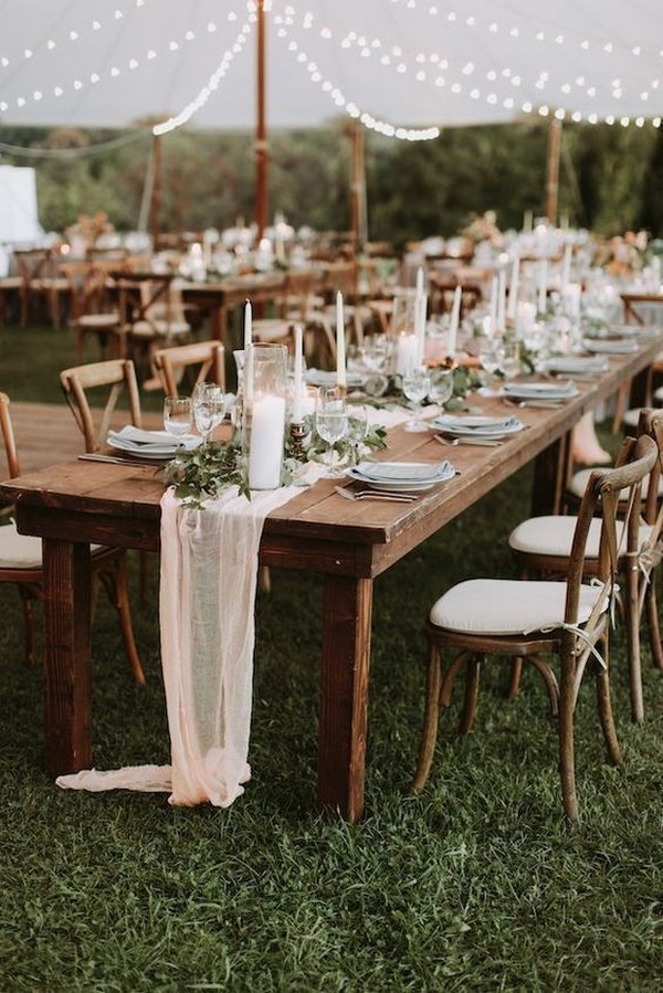 rustic elegance tented wedding reception ideas