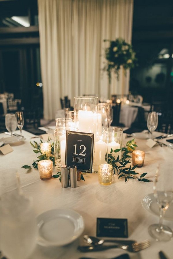 vintage wedding centerpiece ideas with candles
