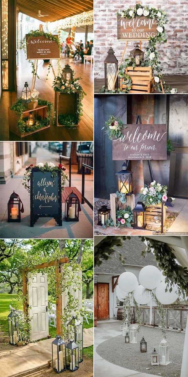 wedding entrance decoration ideas with lanterns