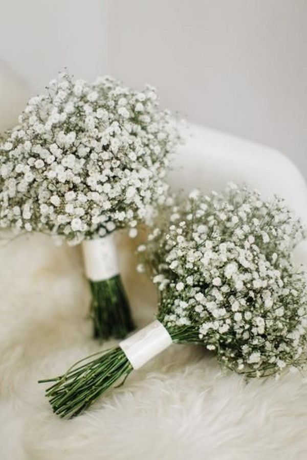 baby's breath wedding bouquets