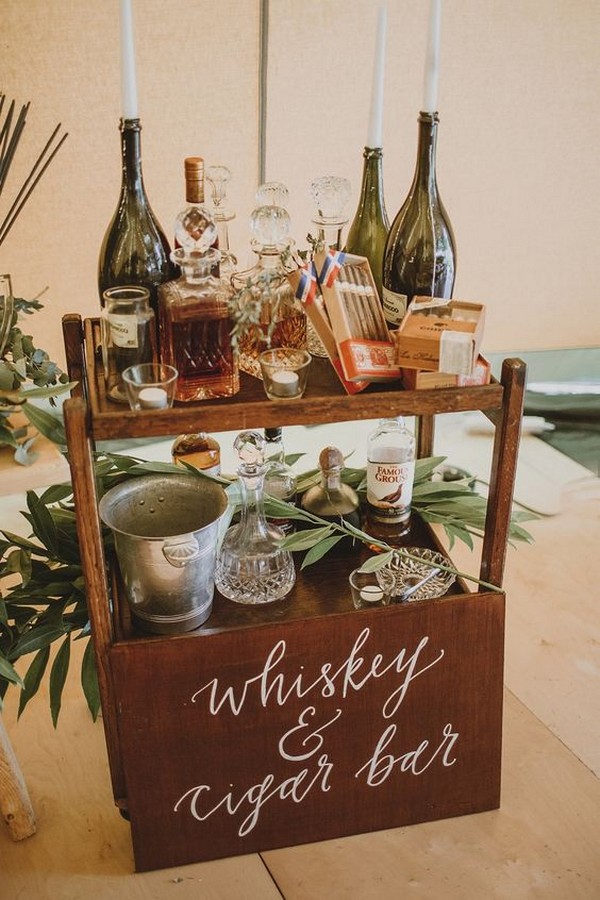 bohemian wedding drink bar ideas
