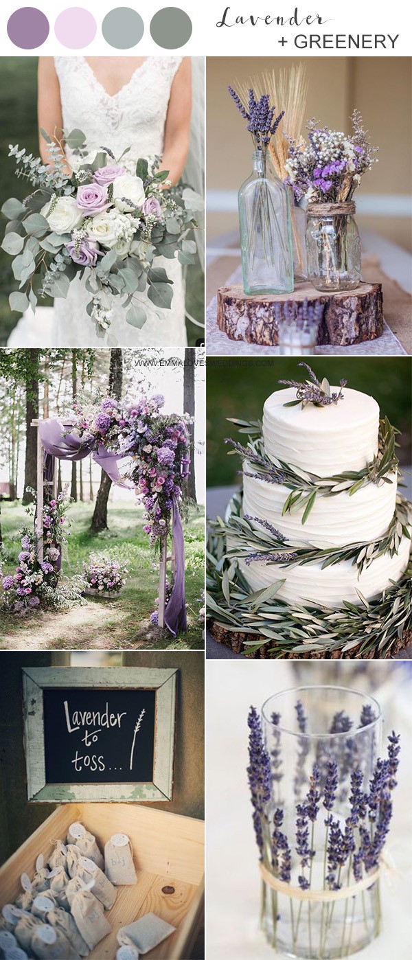 lavender and greenery wedding color ideas