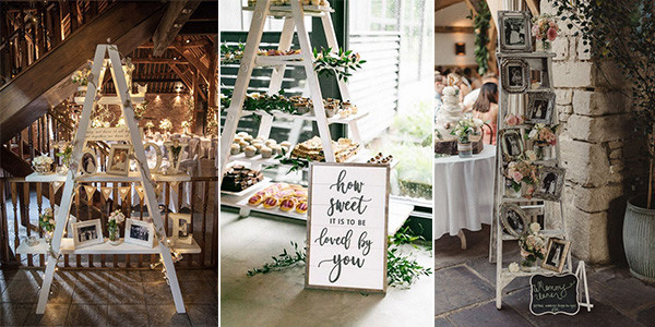 24 Perfectly Rustic Ladder Wedding Decor Ideas – SO Pretty