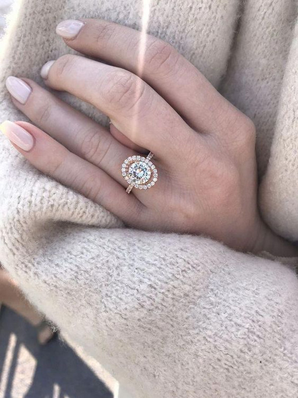 gorgeous rose gold wedding engagement rings
