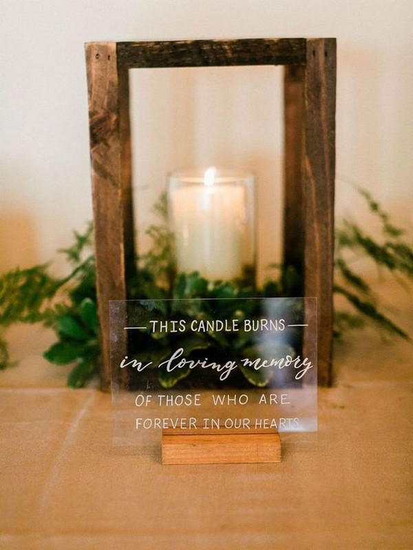 in loving memory wedding ideas with candle