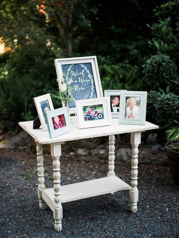 outdoor wedding memorial table ideas with photos