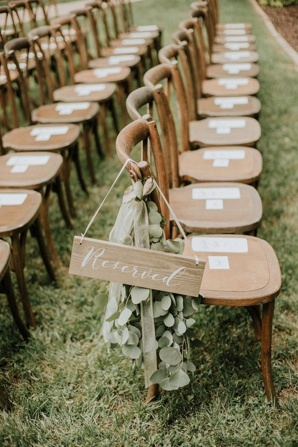 boho chic reserved wedding seating sign ideas