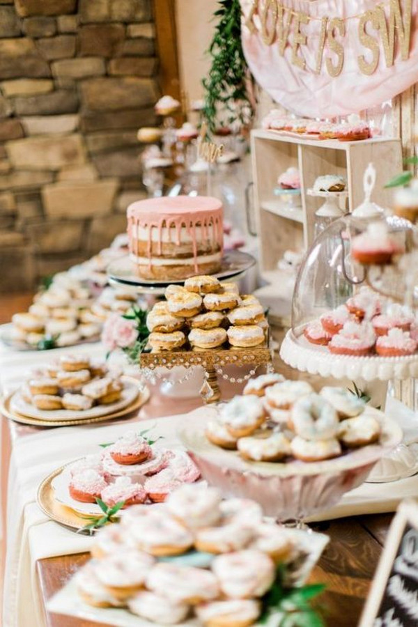 chic wedding dessert table display ideas