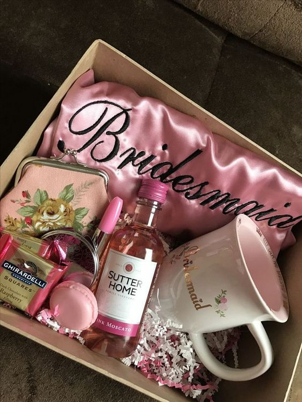 inexpensive bridesmaid proposal gift box ideas