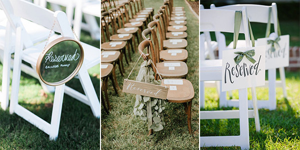 reserved signs for wedding