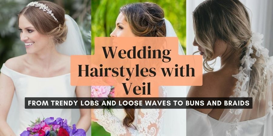 wedding hairstyle with veil