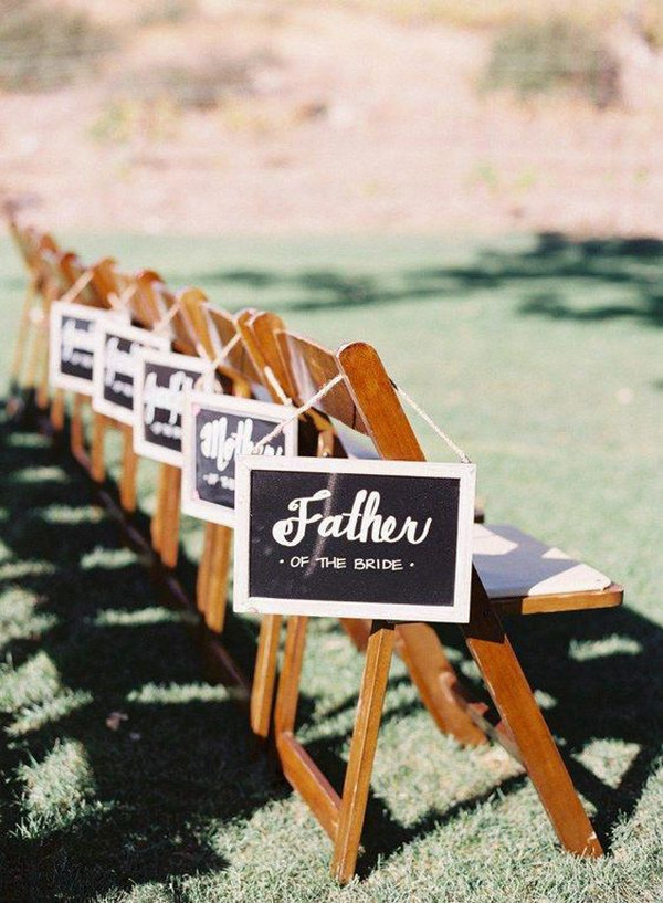 reserved seats wedding signs for ceremony