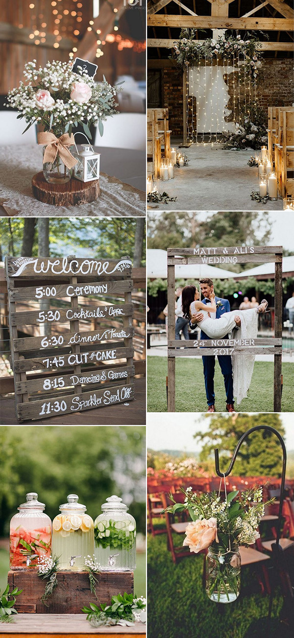 country rustic wedding decoration ideas