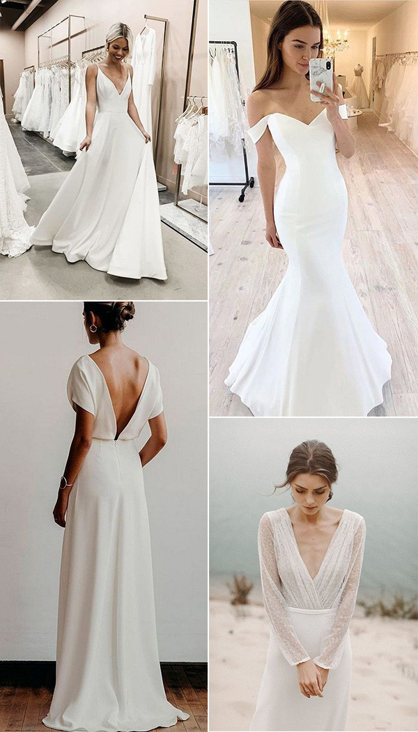 trending elegant and simple wedding dresses
