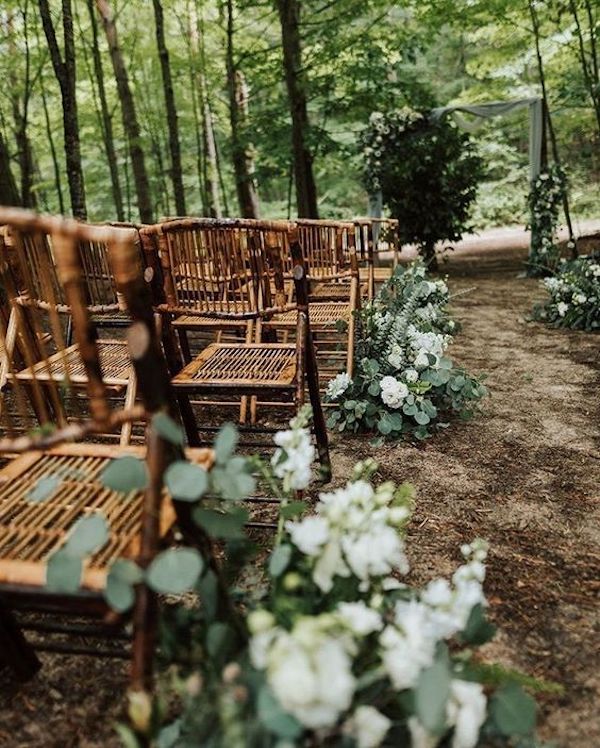 wooded forest small wedding ceremony ideas