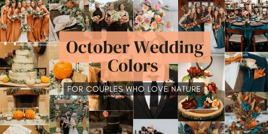 The deep, earthy colors of the season are common in October weddings