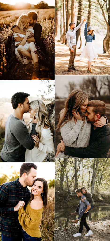 65+ Romantic Fall Engagement Photo Ideas