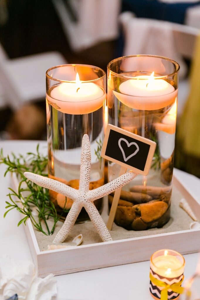 Beach and Floating Candles DIY Centerpieces
