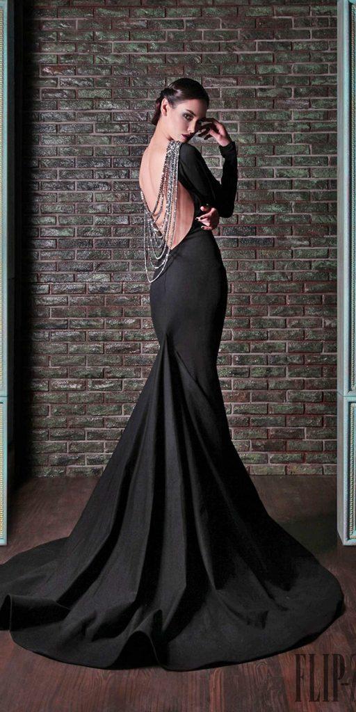 If you’re a daring bride with great taste, you’ll look stunning in this black mermaid wedding dress.